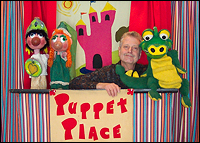 Mark Nichols Picture of Mark Nichols with Puppets