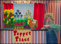 Farmer McGregor and Peter Rabbit puppet Picture of Farmer McGregor and Peter Rabbit puppet